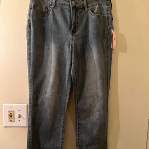 NYDJ Marilyn Straight Leg Jeans, Light Wash, Size 10